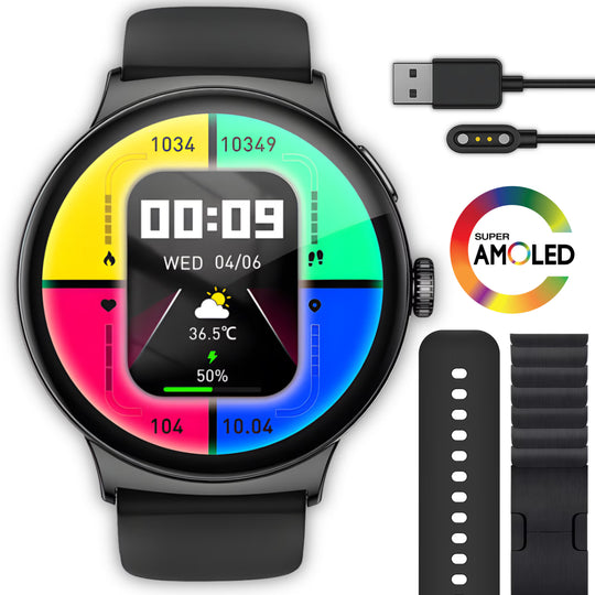 Ceas Smartwatch Barbati TechONE NeoWrist Plus, Negru