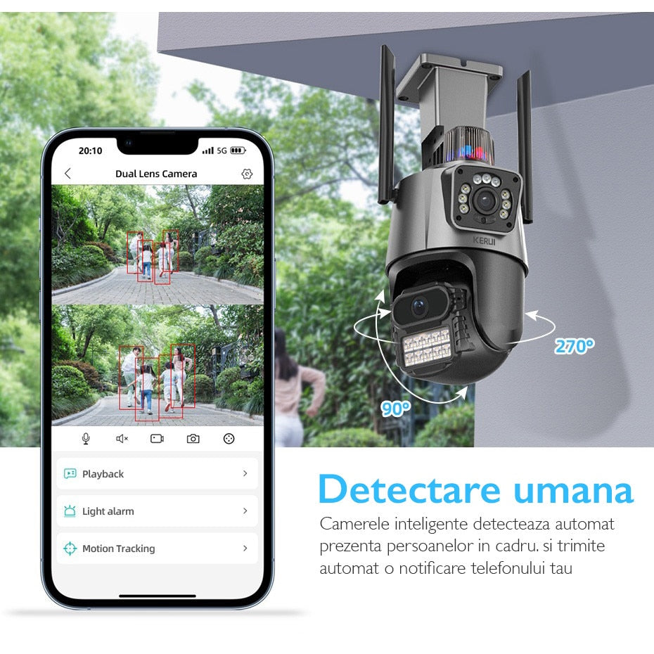 Camera de supraveghere dubla WIFI Loosafe® P11 Pro