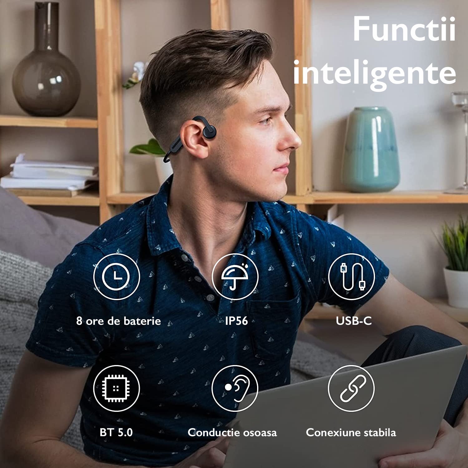 Casti Wireless Bone Conduction Runmus® Pro Runner