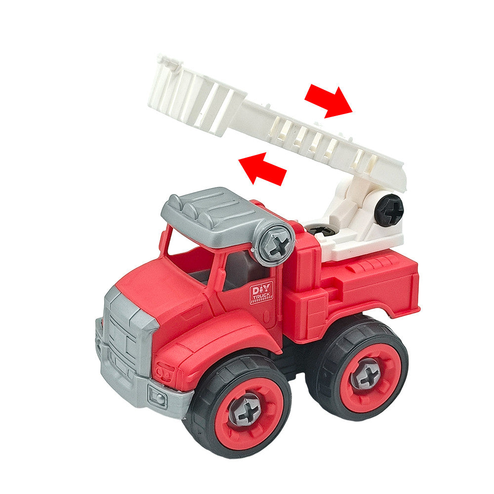 Masinuta Demontabila Pentru Copii 4 in 1, KidProtect Fire Team Builder