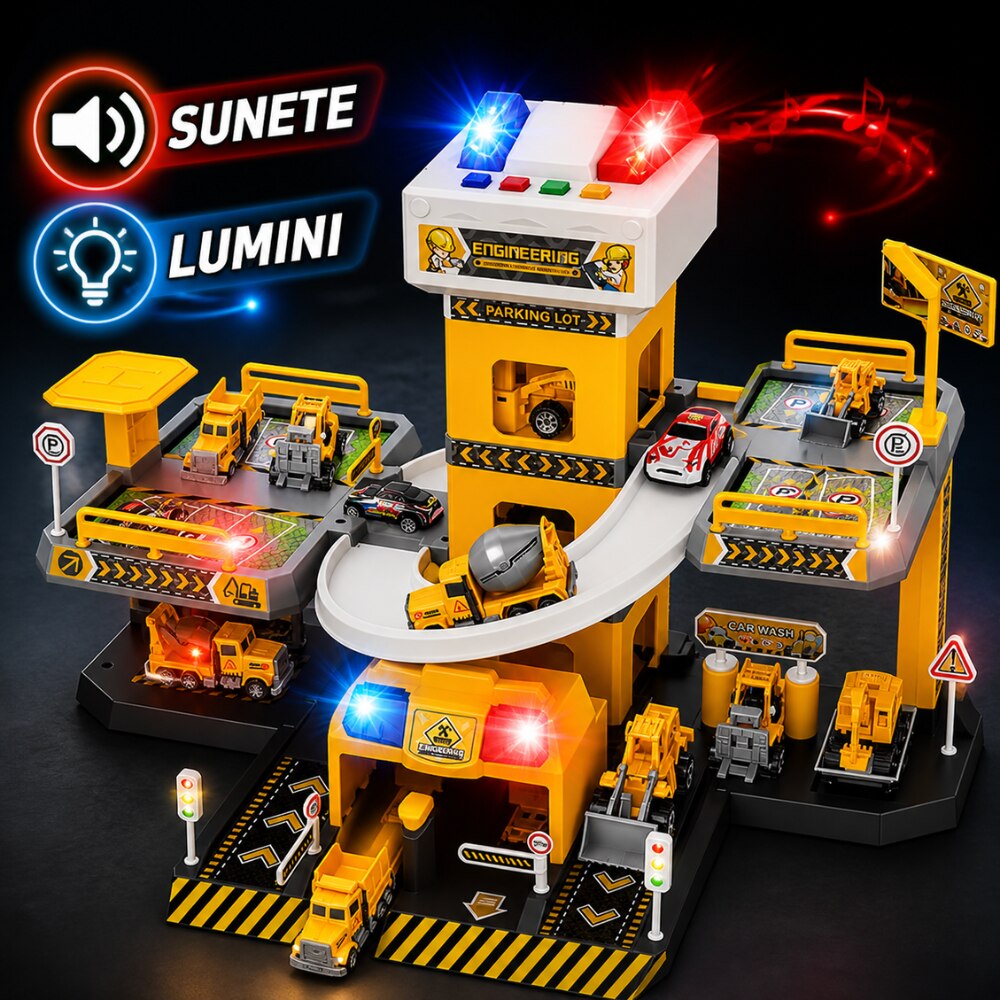 Set Jucarie Interactiva Parcare Auto Pentru Masinute KidProtect Parking Tower