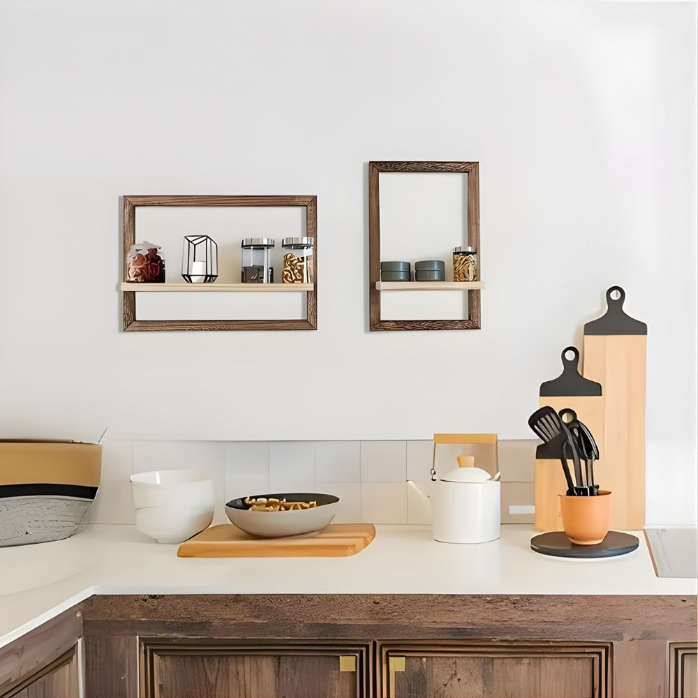 Set 2 Rafturi Din Lemn KD Home WoodCraft