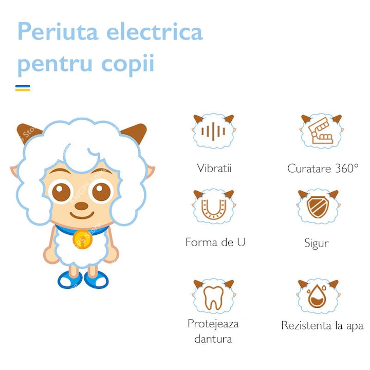 Periuta de dinti pentru copii Grunluft® Mini U