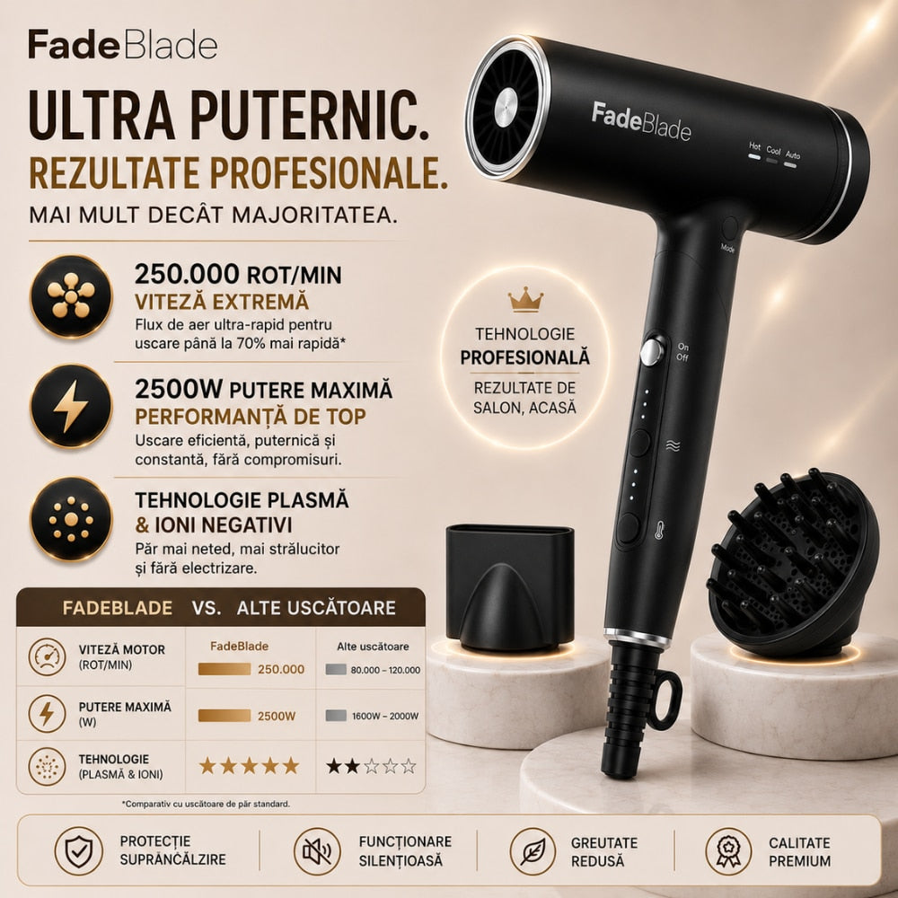 Uscator de Par Profesional cu Plasma FadeBlade TitanDry