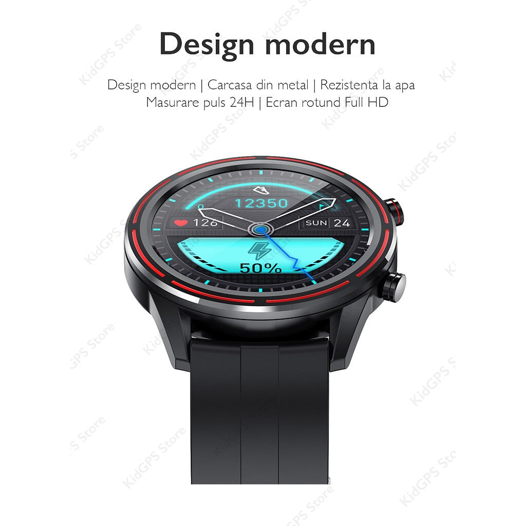 Ceas smartwatch TechONE™ KM02, Negru