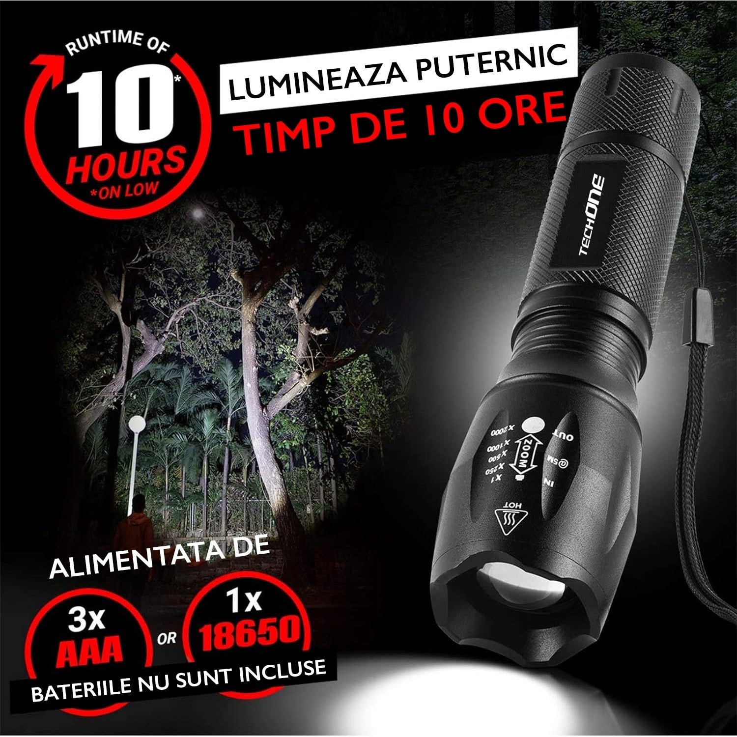 Lanterna LED Techone® Vision Pro