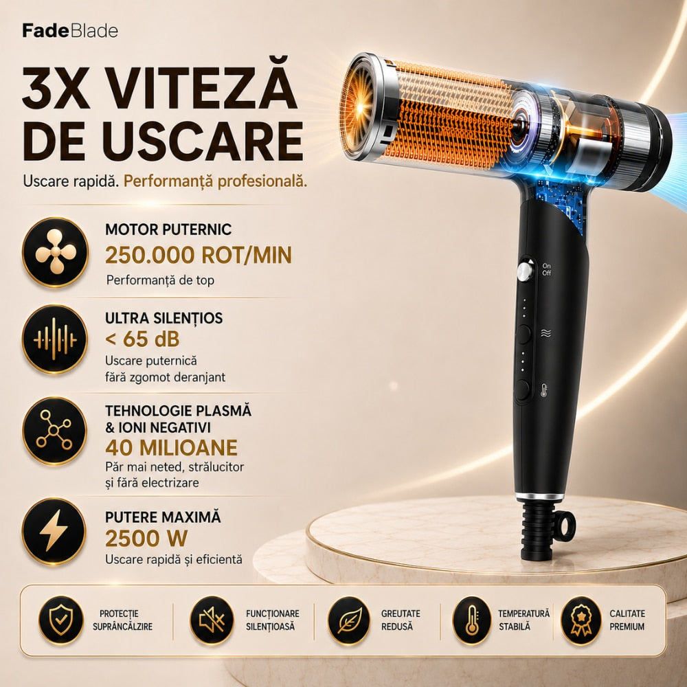 Uscator de Par Profesional cu Plasma FadeBlade TitanDry