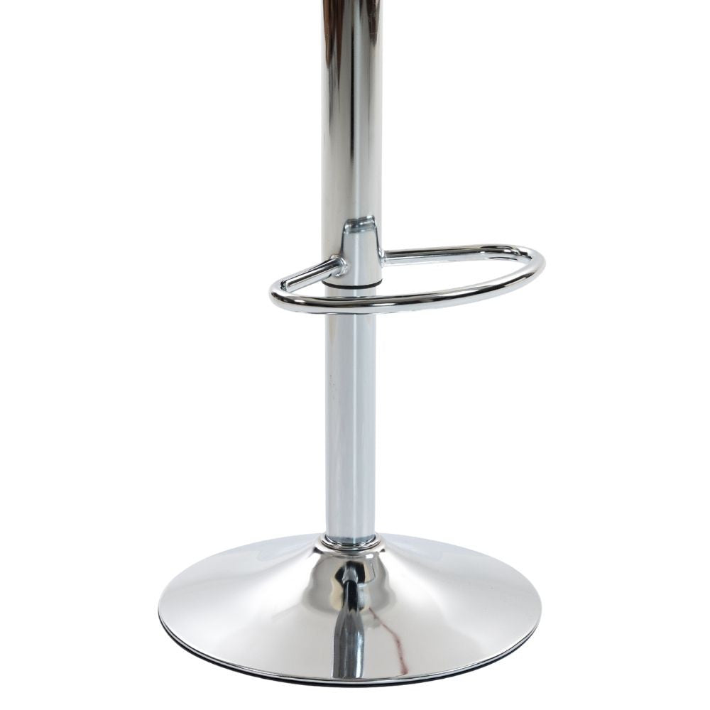 Scaun de Bar Inalt Cu Spatar KD Home Velvet Rise 360, Crem