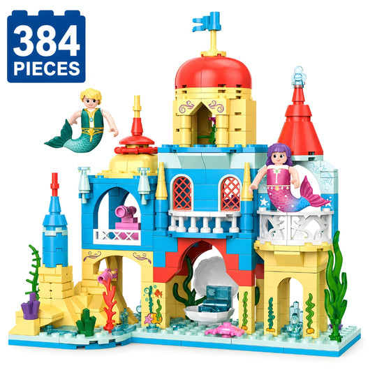 Set de Constructie cu Piese Tip Blocuri Constructie 384 Piese MiniBric Secret Pearl Castle