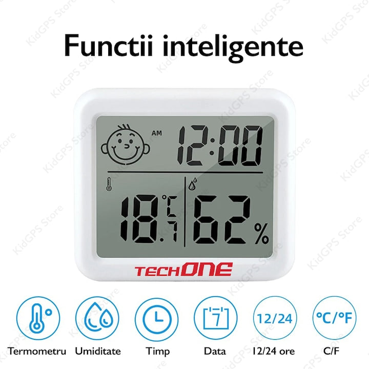 Termometru si higrometru de camera Techone® CX-0813