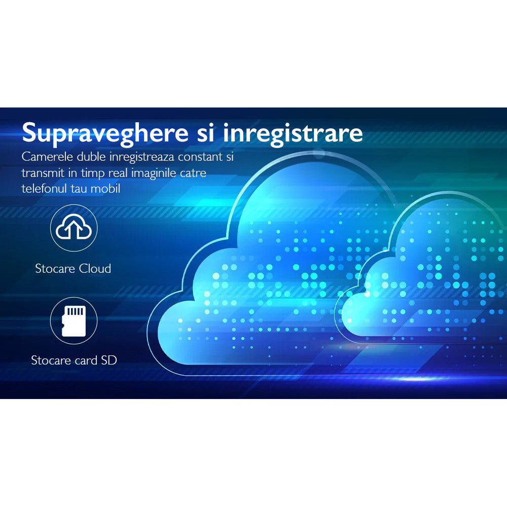 Camera de Supraveghere Cvadrupla Wireless CCTV Loosafe® QuadZoom 10X, Negru