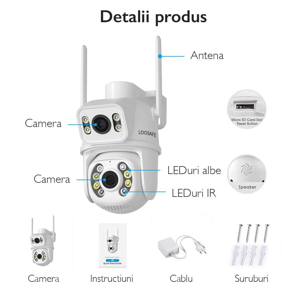 Camera de supraveghere dubla WIFI Loosafe® Master Eye