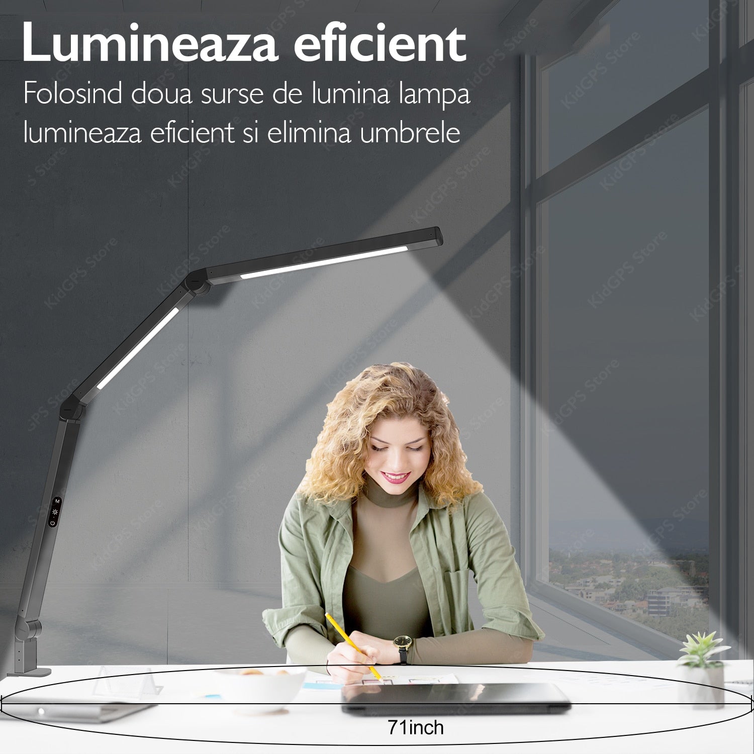 Lampa de birou LED dubla Huerler® DDL-003