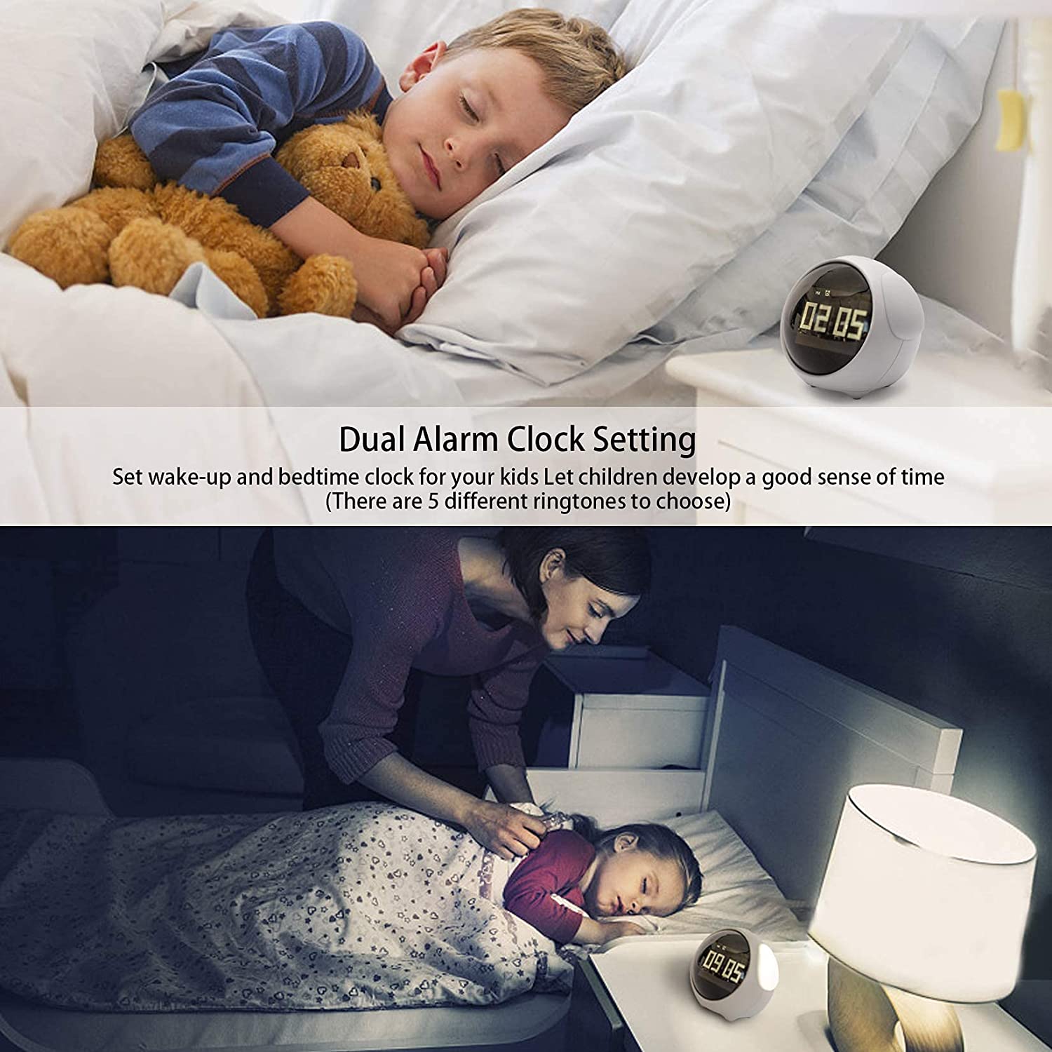 Ceas digital cu alarma copii KD Home® Emoji
