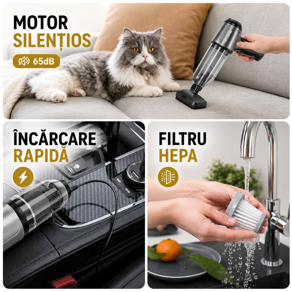 Aspirator Auto Portabil 3 in 1 Techone Dust Master Pro