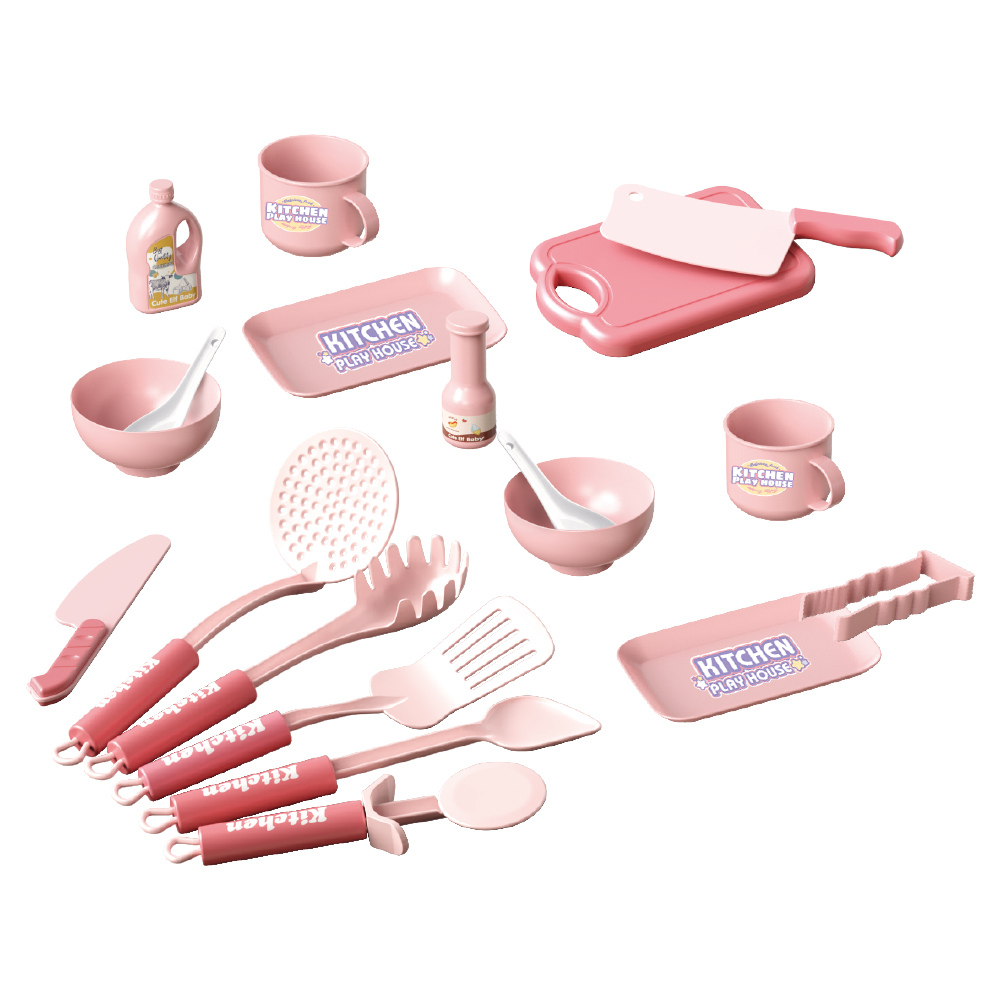 Set Accesorii Bucatarie Copii KidProtect Miss Chef, Roz