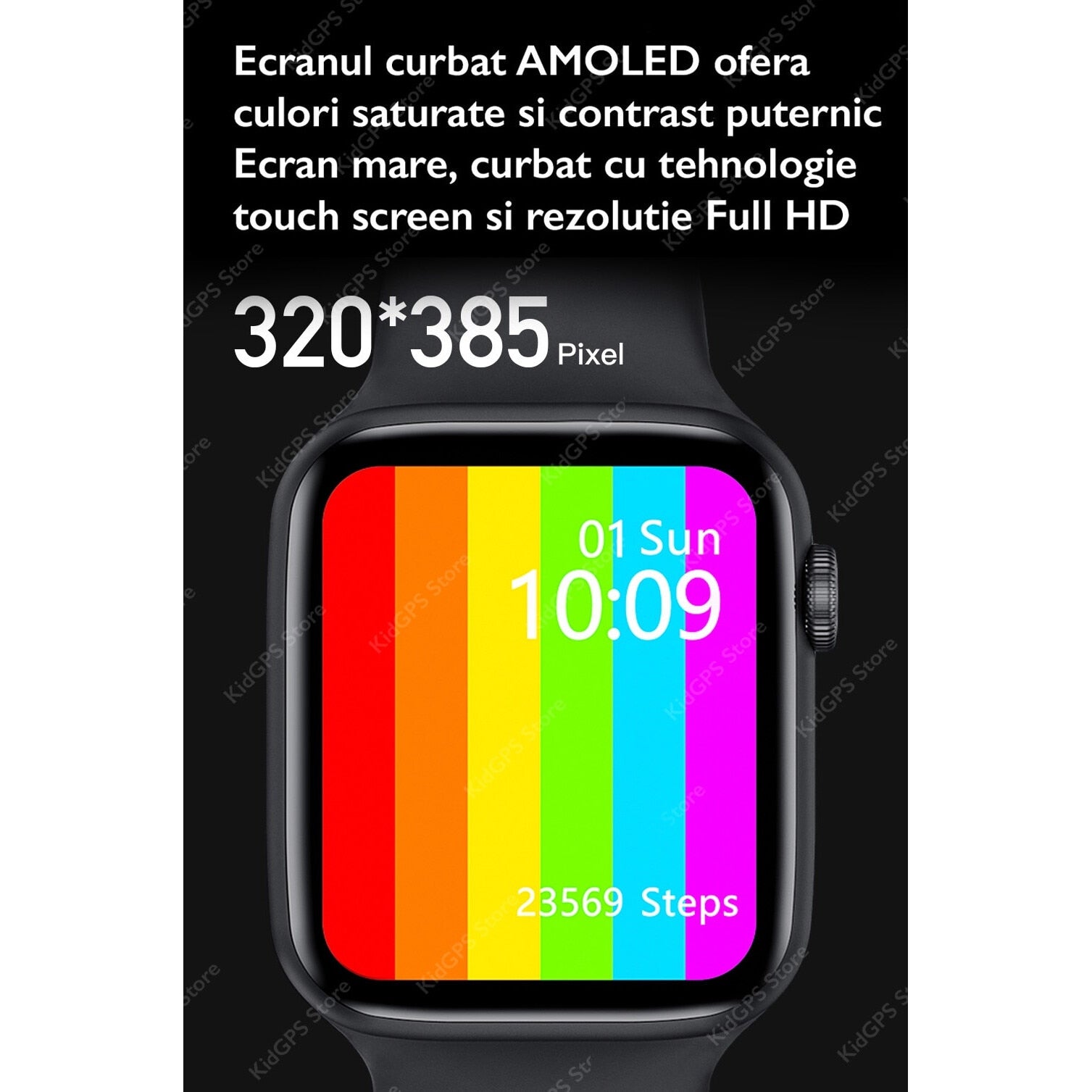Ceas smartwatch TechONE™ W26 Pro, Negru