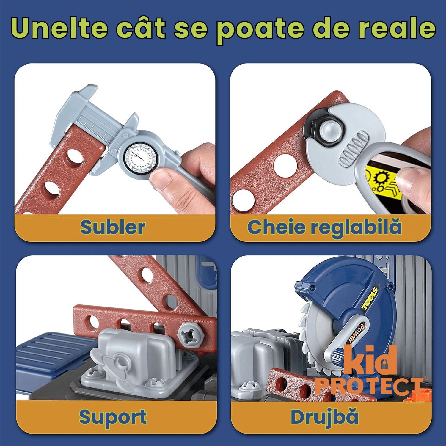 Banc de Lucru Copii 3 in 1 Kidprotect MiniBuilder Duo Case