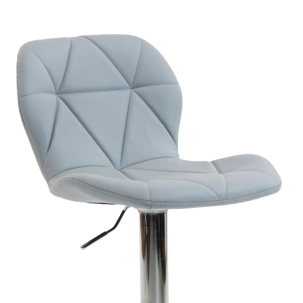 Set 2 x Scaun de Bar Inalt Cu Spatar KD Home Velvet Rise 360, Gri