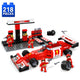 Set de Constructie cu Piese Tip Blocuri Constructie 218 Piese MiniBric Speedy Pit Stop