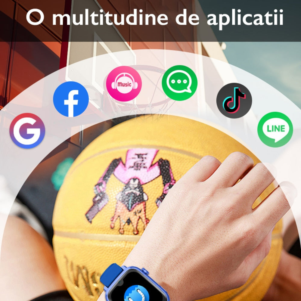 Ceas Smartwatch GPS Copii Cu Localizare Si Telefon Techone KT34 Maxi, Roz