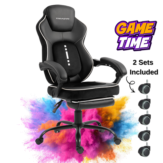 Scaun Gaming Ergonomic Premium Profesional KD Home Apex Fusion EIZI/ Negru/Alb