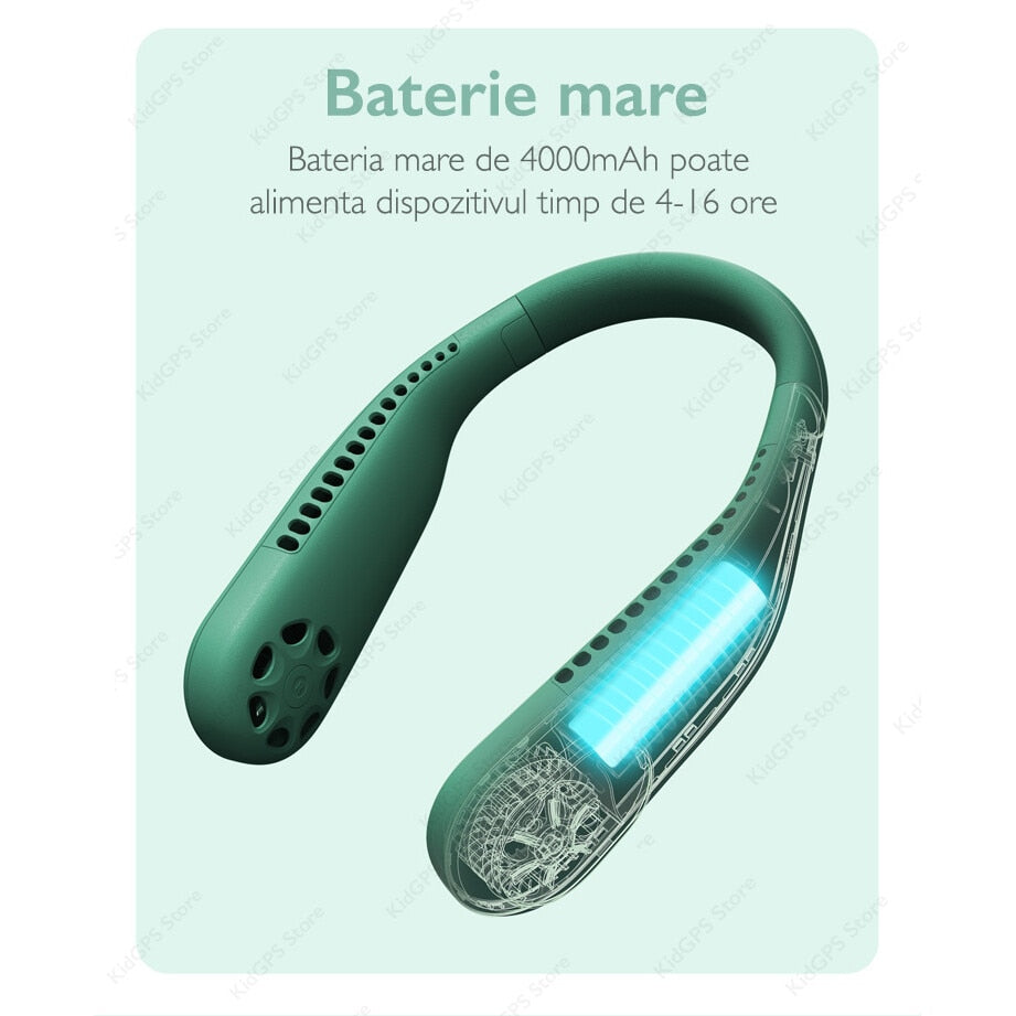 Mini ventilator portabil pentru gat, KD Home® F60