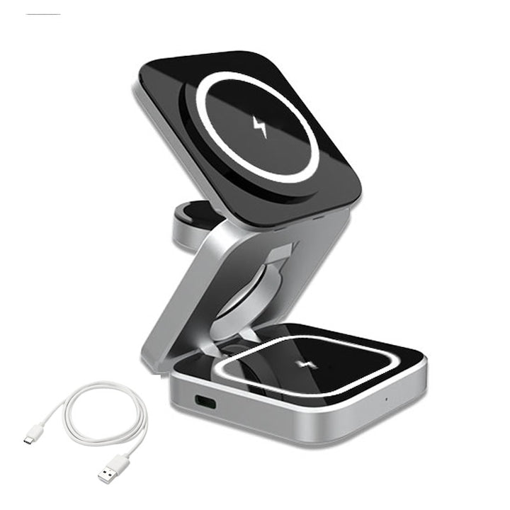 Statie incarcare wireless 3 in 1 universal pliabil Loowoko® PB11