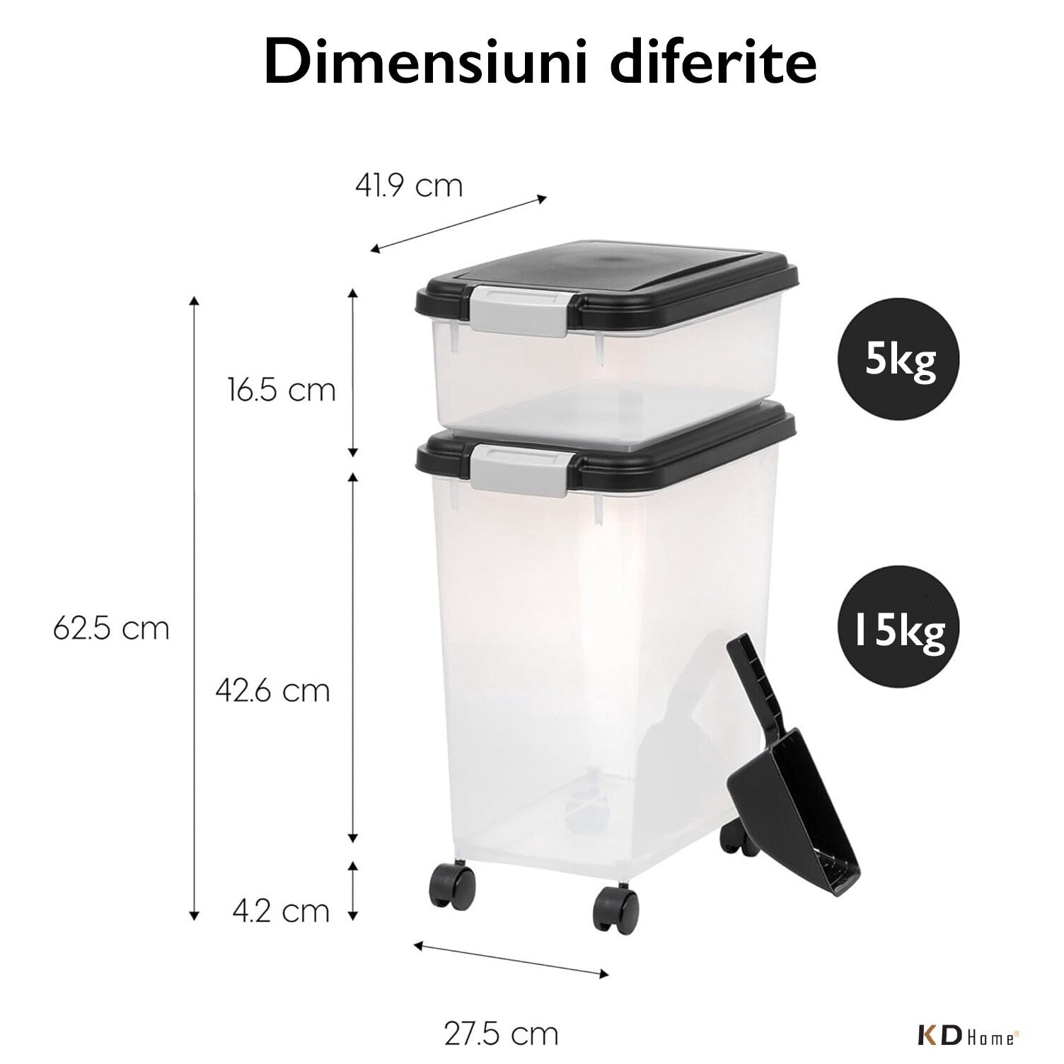 Cutie Pentru Depozitare Mancare Animale De Companie KD Home® KibbleBin