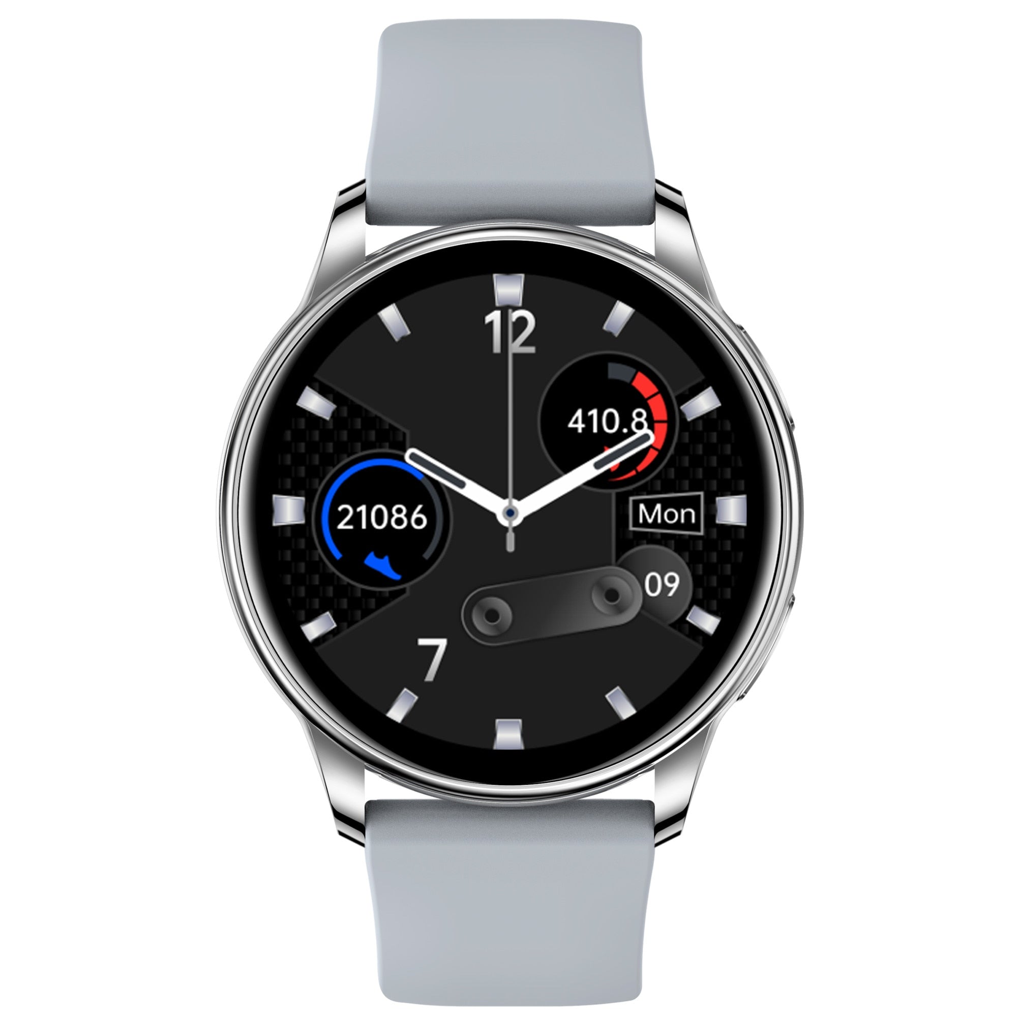 Ceas smartwatch TechONE® KM10 Pro, Argintiu