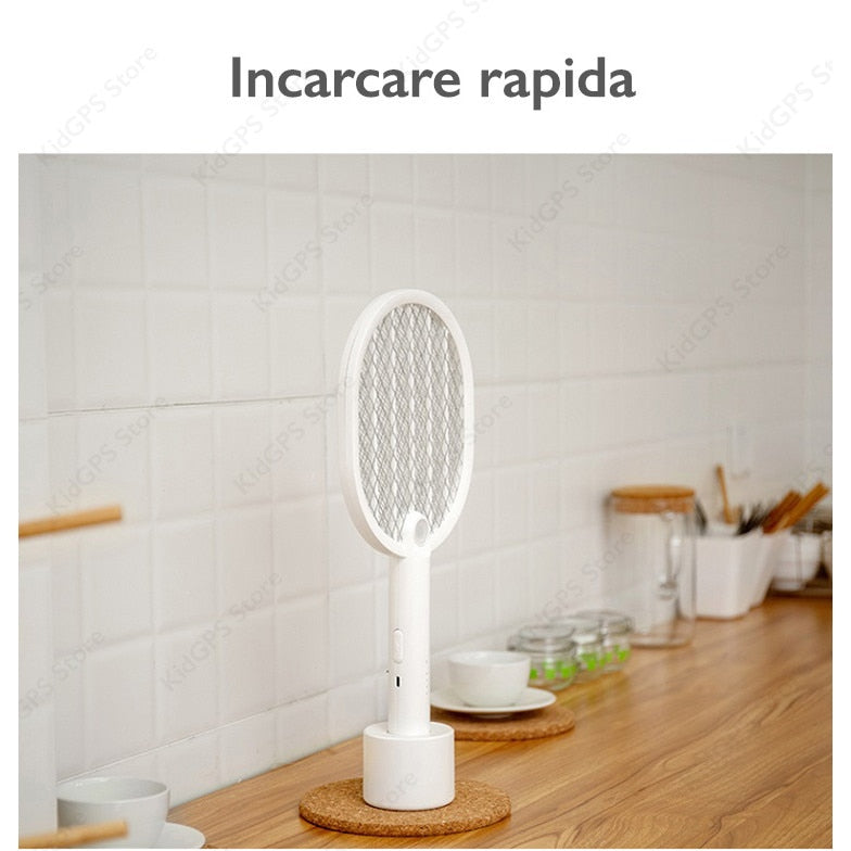 Paleta electrica anti tantari si insecte 2 in 1 Grunluft®, Galben