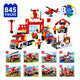 Set de Constructie cu Piese Tip Blocuri Constructie 845 Piese MiniBric 8 in 1 Ready For Action 3018