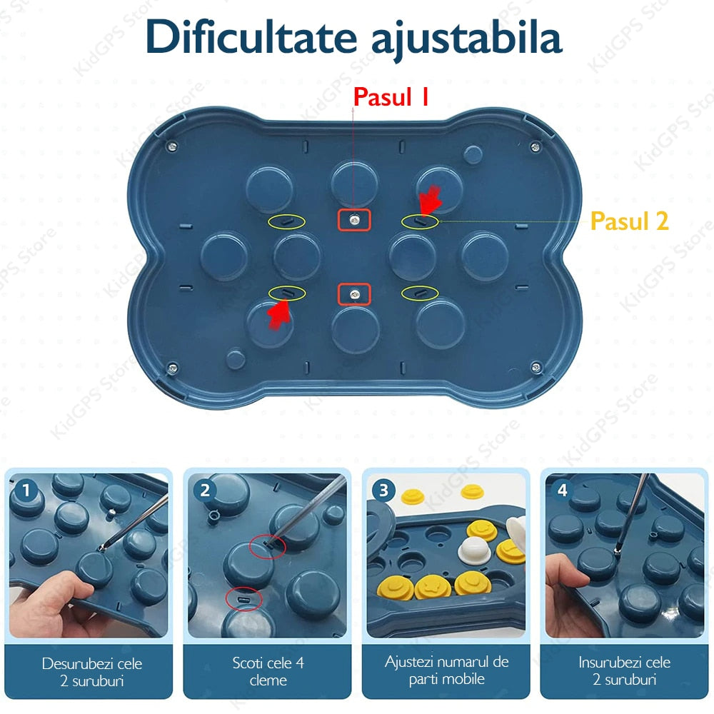 Castron hranire lenta caini si pisici cu puzzle Grunluft HappyPET DT-BY-01