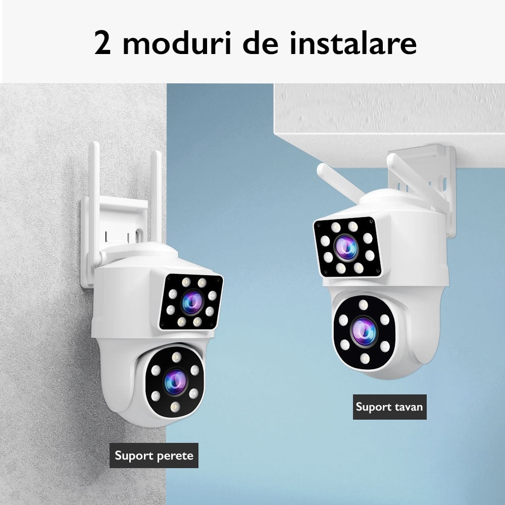 Camera Dubla Camera De Supraveghere Video CCTV Dubla WIFI SriHome SH063 PRO – KidGPS ...