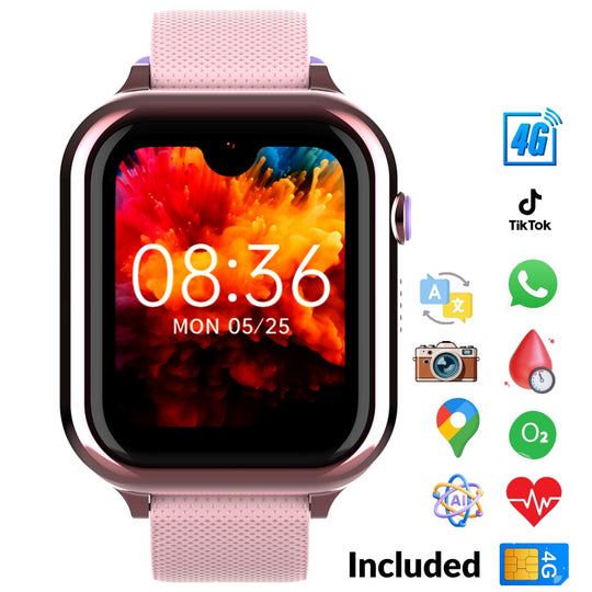 Ceas Smartwatch Copii Si Telefon Techone KT38, Roz