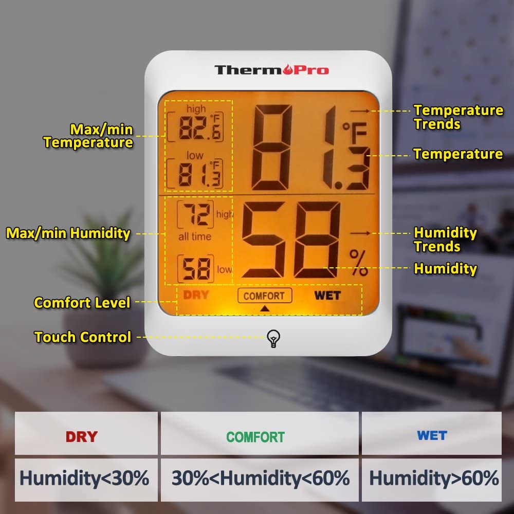 Termometru si higrometru de camera ThermoPro TP-53 Pro