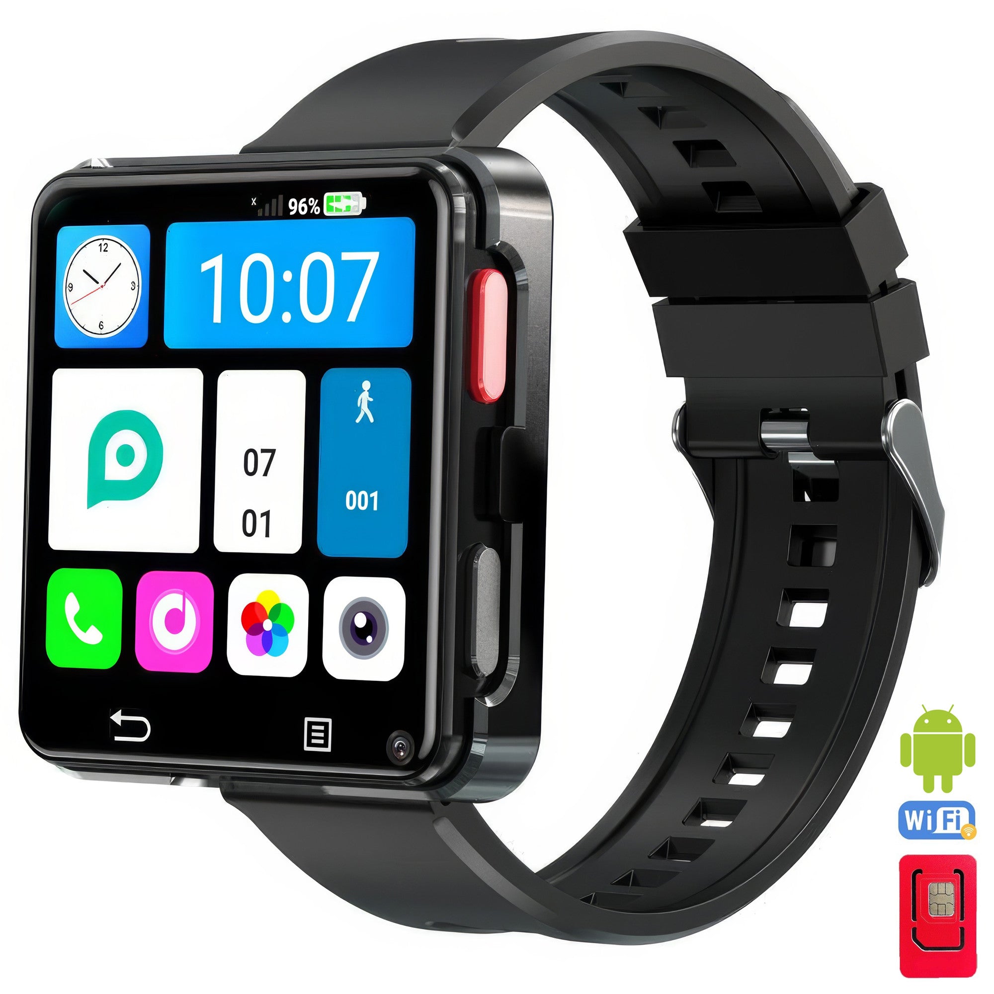 Ceas Smartwatch Barbati TechONE® MonitAstra, Negru
