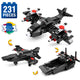 Set de Constructie cu Piese Tip Blocuri Constructie 231 Piese MiniBric 3 in 1 Patrol Airplane