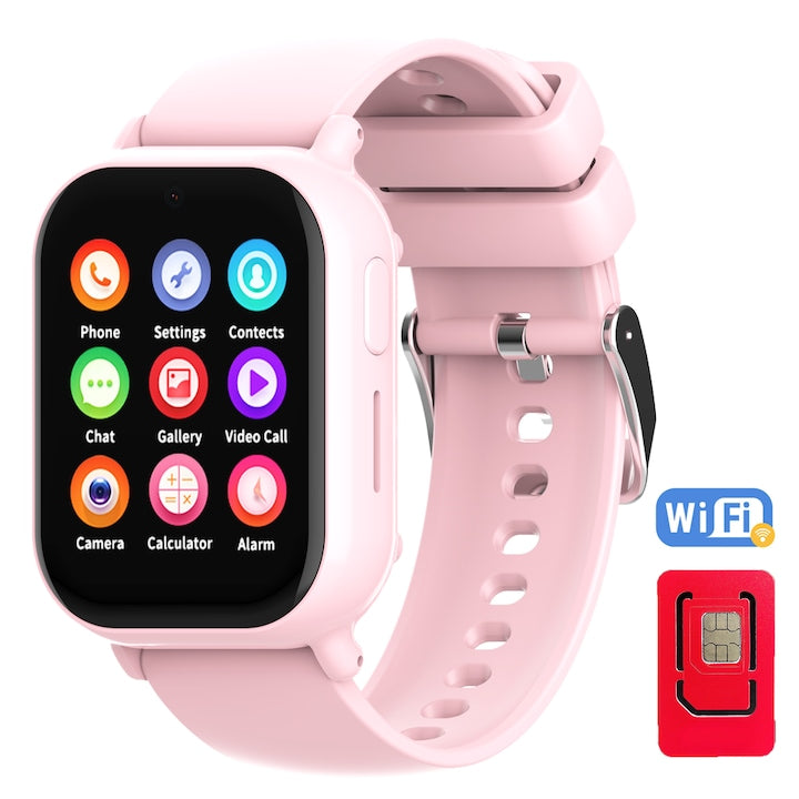 Ceas Smartwatch GPS Copii Cu Localizare Si Telefon Techone™ TinyTracker CT22 Pro, Roz