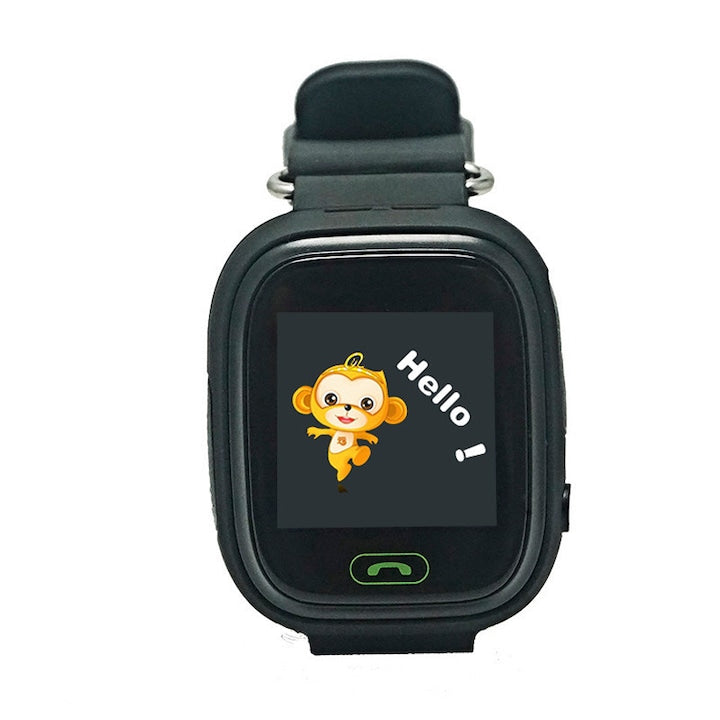 Ceas smartwatch GPS copii Techone™ GW100 Touch, Negru