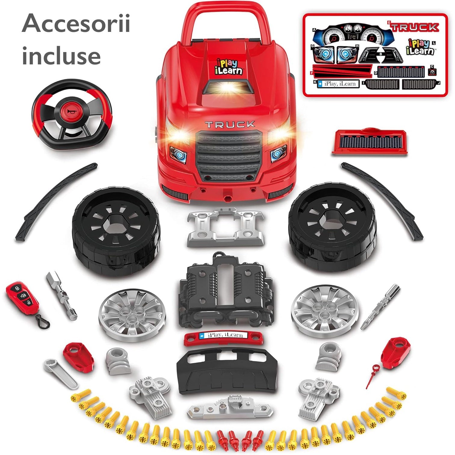 Set Reparatie Motor Auto Mecanic Copii Kidprotect® Engine Explorers, 62 Piese