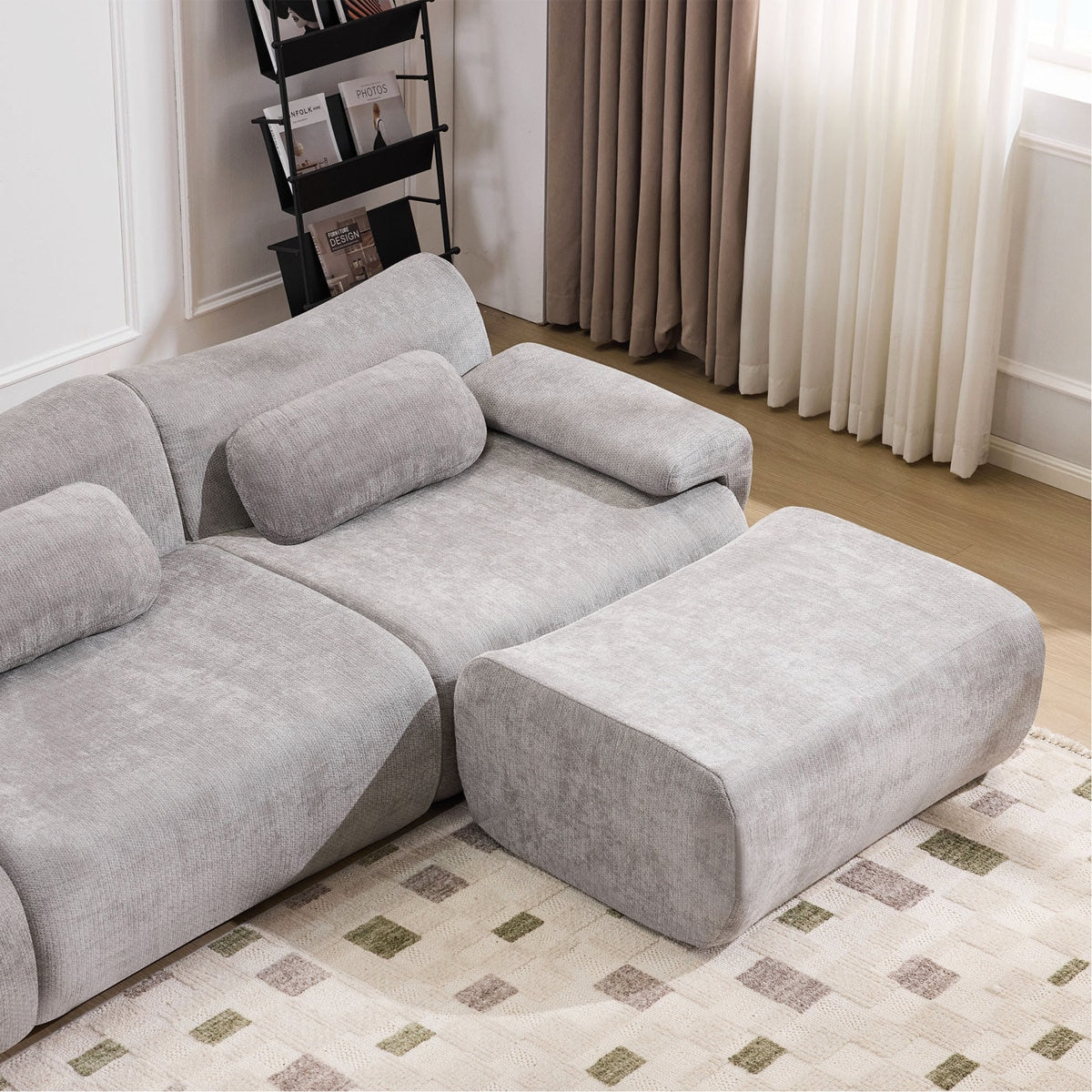 Canapea Modulara Coltar, KD Home EvoLounge, Gri