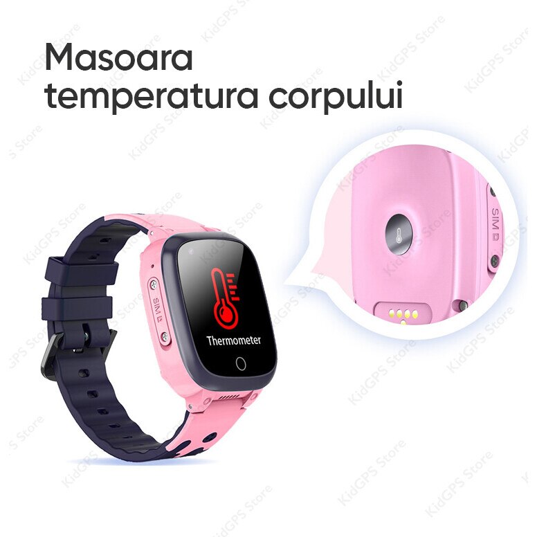 Ceas smartwatch GPS copii Techone™ LT25 4G, roz