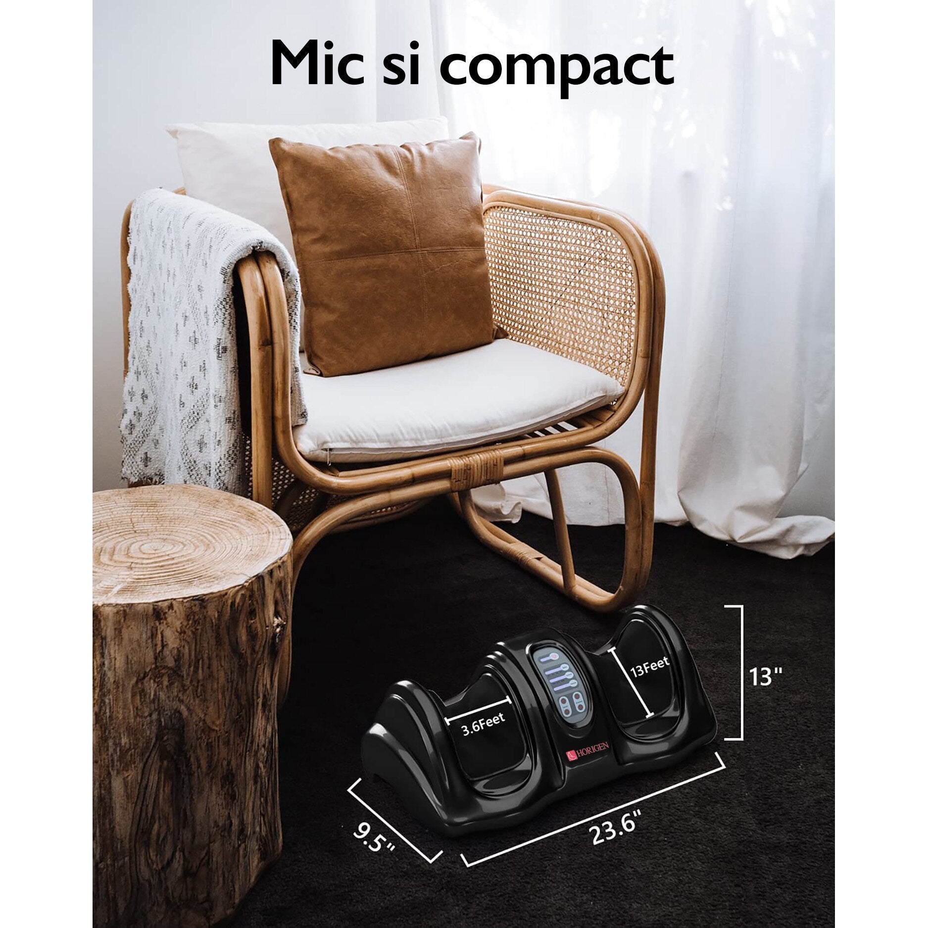 Aparat de masaj picioare Horigen® Feet King, Negru