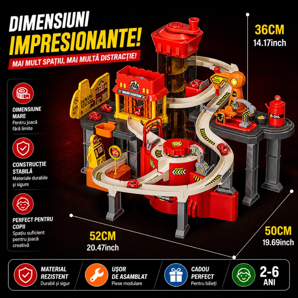 Set Jucarie Interactiva Atelier Auto Pentru Masinute KidProtect Pro Repair Shop
