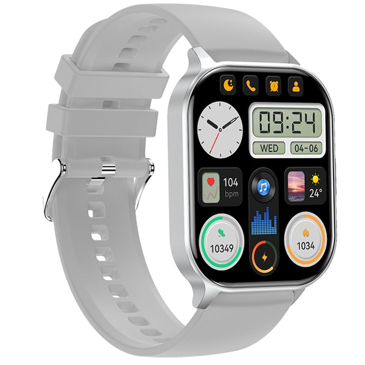 Ceas Smartwatch TechONE® HK26 Sporty, Argintiu