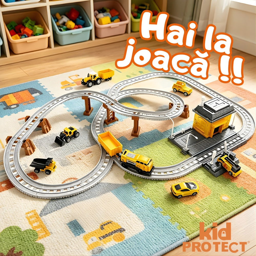 Circuit Trenulet de Jucarie Electric Pentru Copii KidProtect Constructo Train