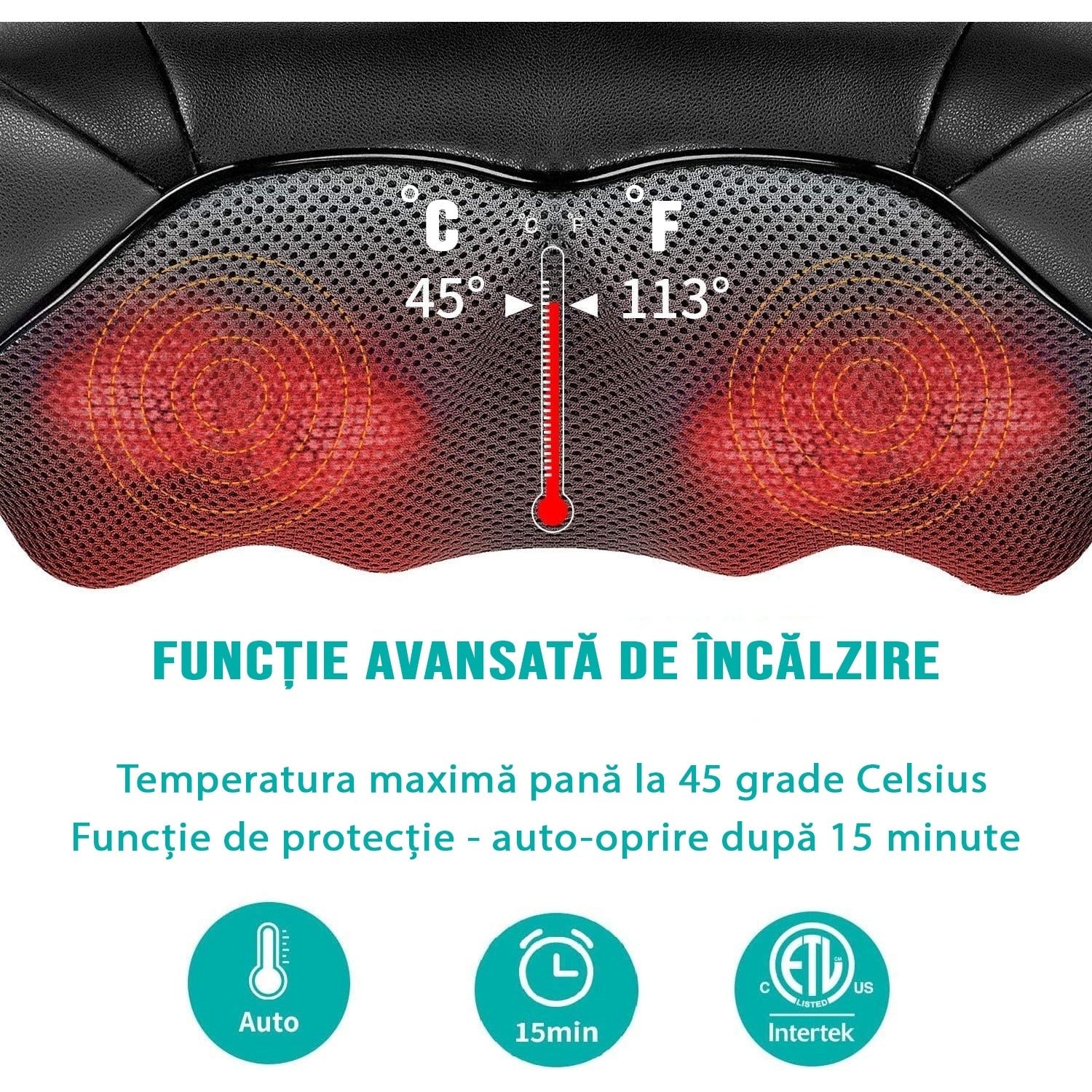 Aparat Profesional Premium Pentru Masaj Umeri 3D Veltora NeoHeat Relax