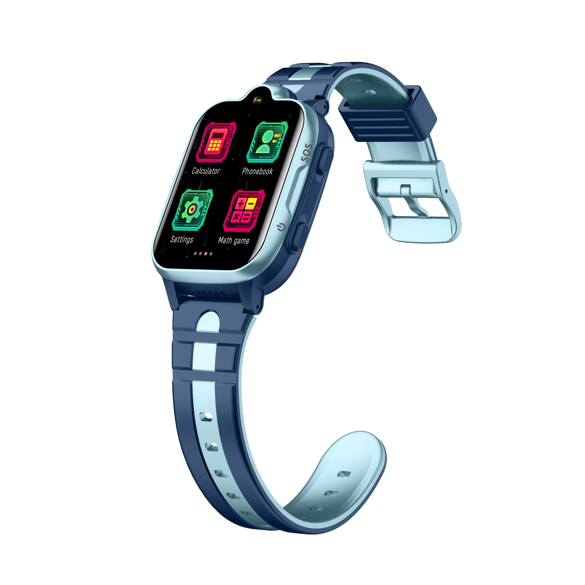 Ceas smartwatch GPS copii Techone™ CT08+ Full View IPS, Albastru