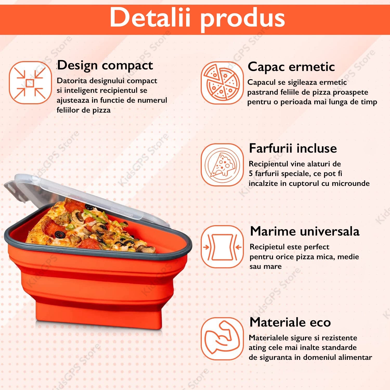 Cutie depozitare pizza din silicon Topaqua® Pizza Pack